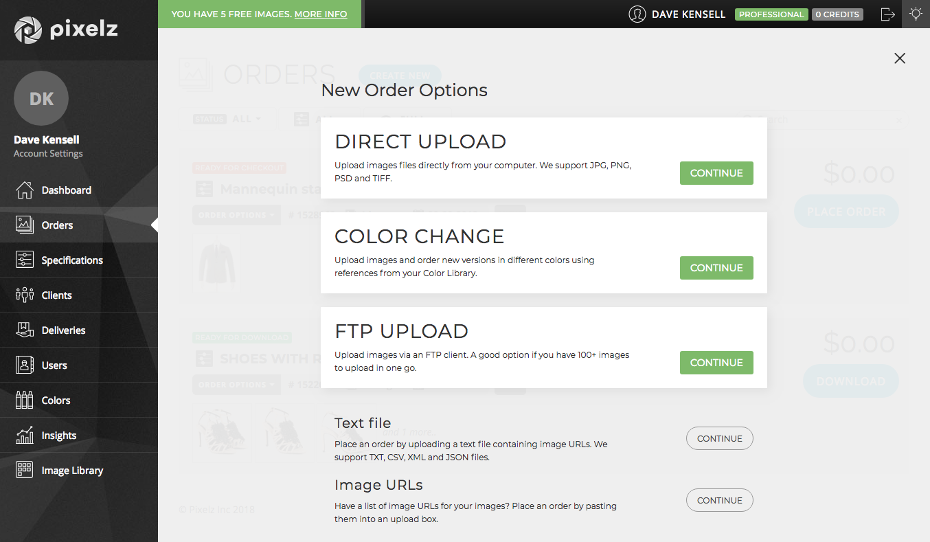 Pick the easiest method for you Options for uploading product image for retouching